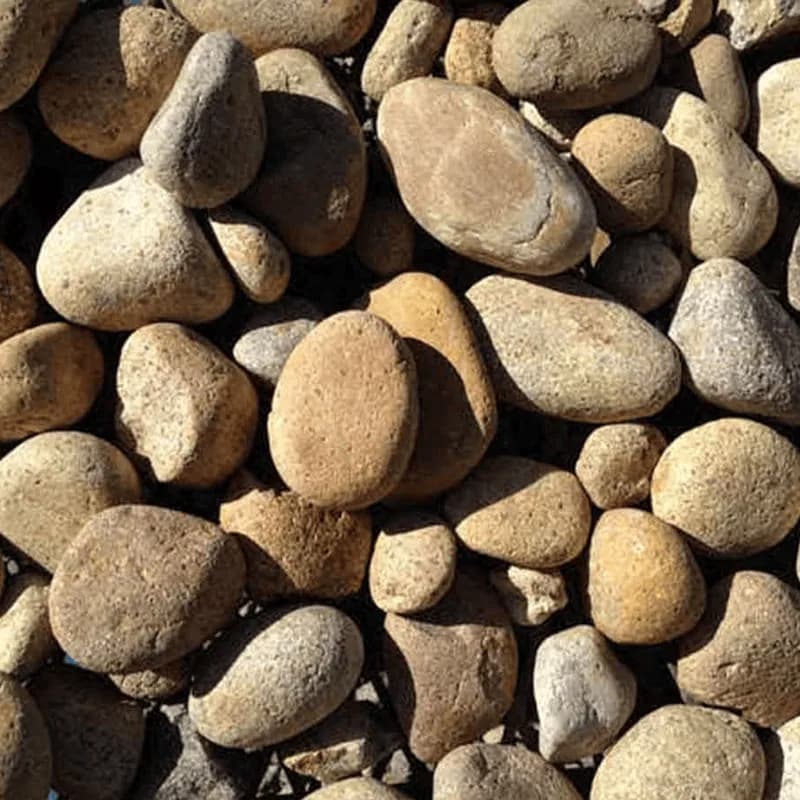 River rock dry creek bed for decorative drainage - Kansas City